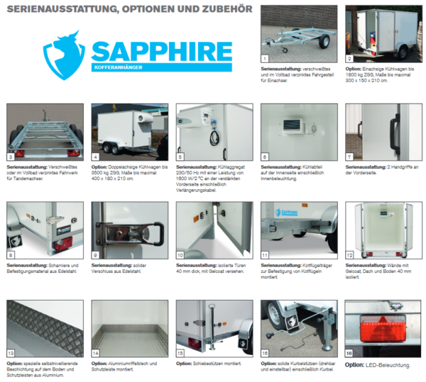 Hapert Sapphire L-2 Kühlanhänger 3,00x1,50x1,80m 2700kg mit Zubehör – Bild 20