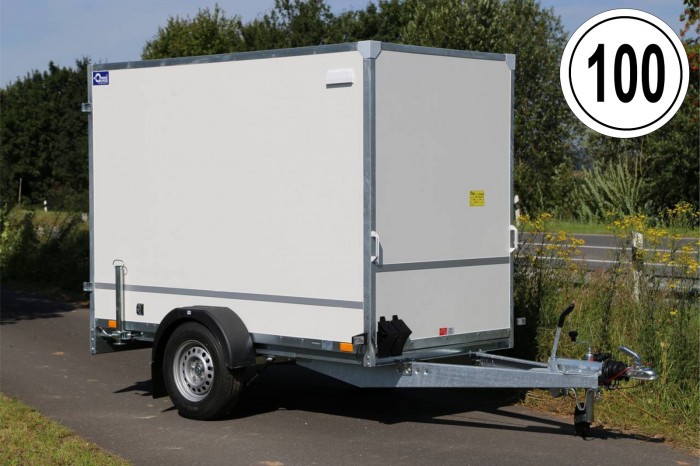 Kofferanhänger 2,62x1,30x1,80m 1300kg +Zubehör