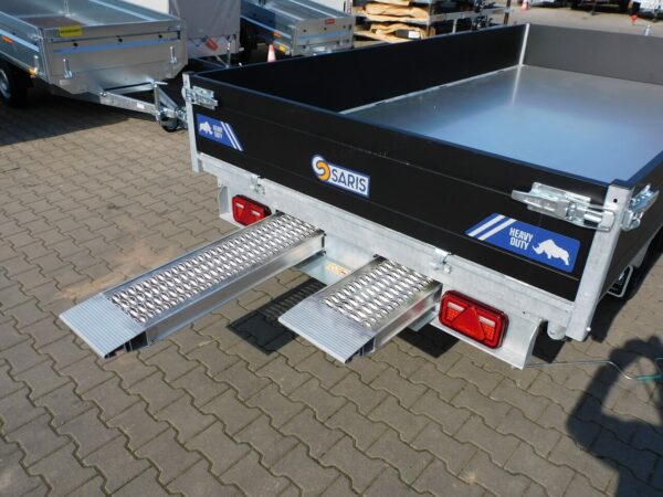 Saris K3 HD Heavy Duty 3,56x1,84x0,35m 3500kg Dreiseitenkipper elektrisch Blattfederung Auffahrpaket Nothandpumpe Black Edition LED Beleuchtung verstärktes Stützrad – Bild 13