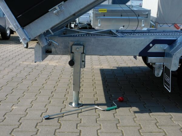 Saris K3 HD Heavy Duty 3,56x1,84x0,35m 3500kg Dreiseitenkipper elektrisch Blattfederung Auffahrpaket Nothandpumpe Black Edition LED Beleuchtung verstärktes Stützrad – Bild 17