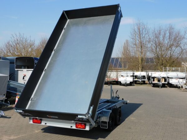 Saris K3 HD Heavy Duty 3,56x1,84x0,35m 3500kg Dreiseitenkipper elektrisch Blattfederung Auffahrpaket Nothandpumpe Black Edition LED Beleuchtung verstärktes Stützrad – Bild 4