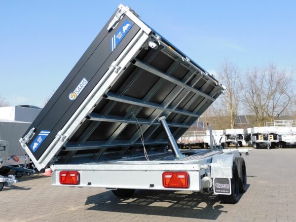 Saris K3 HD Heavy Duty 3,56x1,84x0,35m 3500kg Dreiseitenkipper elektrisch Blattfederung Auffahrpaket Nothandpumpe Black Edition LED Beleuchtung verstärktes Stützrad – Bild 6