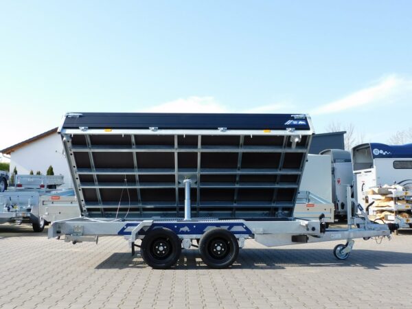 Saris K3 HD Heavy Duty 3,56x1,84x0,35m 3500kg Dreiseitenkipper elektrisch Blattfederung Auffahrpaket Nothandpumpe Black Edition LED Beleuchtung verstärktes Stützrad – Bild 7