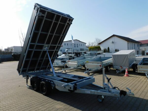 Saris K3 HD Heavy Duty 3,56x1,84x0,35m 3500kg Dreiseitenkipper elektrisch Blattfederung Auffahrpaket Nothandpumpe Black Edition LED Beleuchtung verstärktes Stützrad – Bild 8