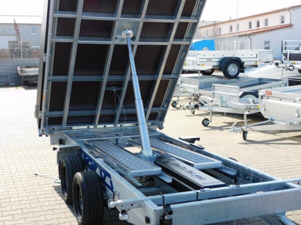 Saris K3 HD Heavy Duty 3,56x1,84x0,35m 3500kg Dreiseitenkipper elektrisch Blattfederung Auffahrpaket Nothandpumpe Black Edition LED Beleuchtung verstärktes Stützrad – Bild 5