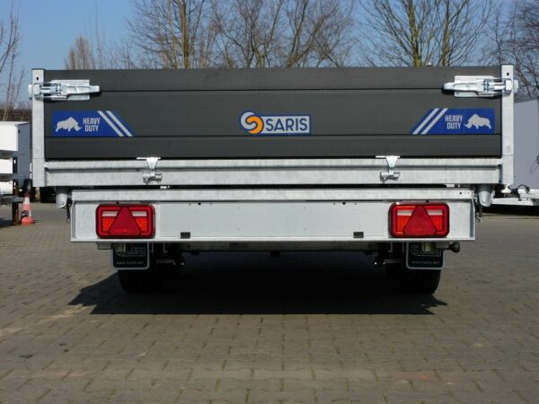 Saris K3 HD Heavy Duty 3,56x1,84x0,35m 3500kg Dreiseitenkipper elektrisch Blattfederung Auffahrpaket Nothandpumpe Black Edition LED Beleuchtung verstärktes Stützrad – Bild 9