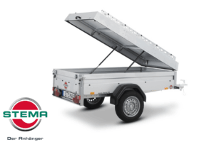 Stema Deckelanhänger 2,01x1,08x0,53m 750kg ungebremst mit Reling mit verstärktem Deckel