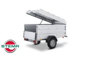 Stema Deckelanhänger 2,01x1,08m 750kg ungebremst Bordwandaufsatz mit verstärktem Deckel und Reling