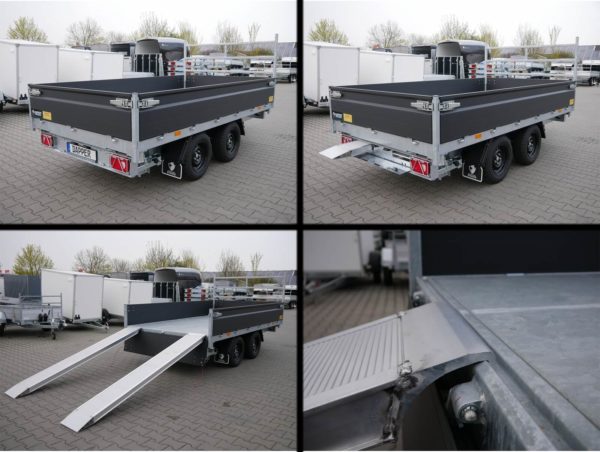 Hapert Cobalt Plus 3,35x1,80x0,40m 3500kg Dreiseitenkipper Pulverbeschichtet elektrisch Nothandpumpe Auffahrpaket Parabelfederung – Bild 21