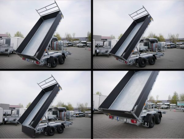 Hapert Cobalt Plus 3,35x1,80x0,40m 3500kg Dreiseitenkipper Pulverbeschichtet elektrisch Nothandpumpe Auffahrpaket Parabelfederung – Bild 15