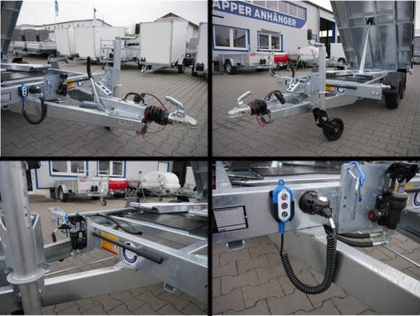 Hapert Cobalt Plus 3,35x1,80x0,40m 3500kg Dreiseitenkipper Pulverbeschichtet elektrisch Nothandpumpe Auffahrpaket Parabelfederung – Bild 17