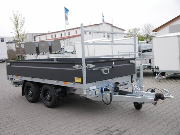 Hapert Cobalt Plus 3,35x1,80x0,40m 3500kg Dreiseitenkipper Pulverbeschichtet elektrisch Nothandpumpe Auffahrpaket Parabelfederung – Bild 8