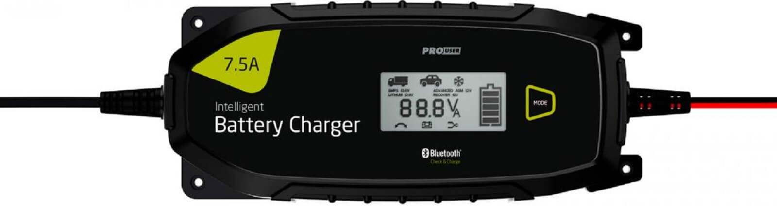 Pro-User IBC7500B Bluetooth 12V und 24V / 7.5 Amp Intelligentes  Batterieladegerät